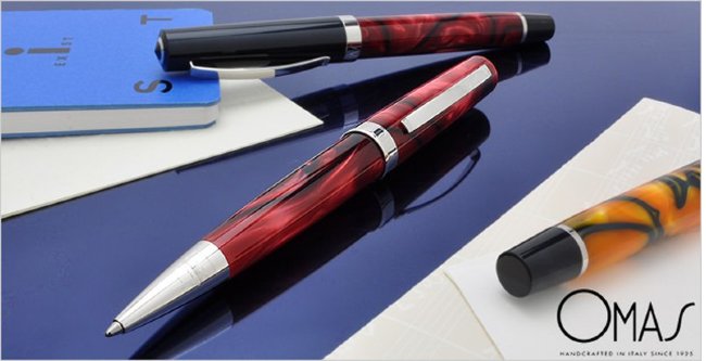 Ручка шариковая Omas Bologna Blue/Red