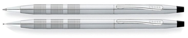 Набор Сross Century Classic New Trophy: шариковая ручка и механический карандаш, Satin Chrome