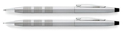 Набор Сross Century Classic New Trophy: шариковая ручка и механический карандаш, Satin Chrome