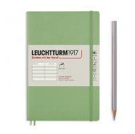 Записная книжка Leuchtturm Paperback В6+ (в линейку), 123 стр., мягкая обложка, пастельно-зеленая