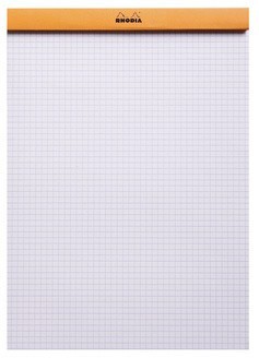 Блокнот Rhodia Basics №18, A4, клетка, 80 г, оранжевый Блокнот Rhodia Basics №18, A4, клетка, 80 г, оранжевый