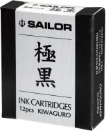 Картриджи пигментные д/пер ручки SAILOR Kiwa-Guro, Черный, 12 шт.