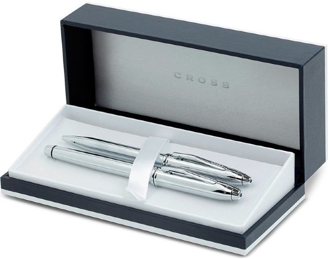 Набор Cross Townsend перьевая и шариковая ручки Radial Chrome Набор Cross Townsend перьевая и шариковая ручки Radial Chrome