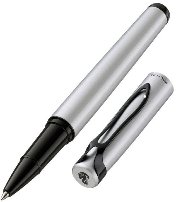 Роллер Pelikan Stola 3, серебристый/черный, подарочная коробка Роллер Pelikan Stola 3, серебристый/черный, подарочная коробка