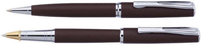 Набор Pierre Cardin PEN and PEN шариковая ручка и роллер, коричневый матовый Набор Pierre Cardin PEN and PEN шариковая ручка и роллер, коричневый матовый