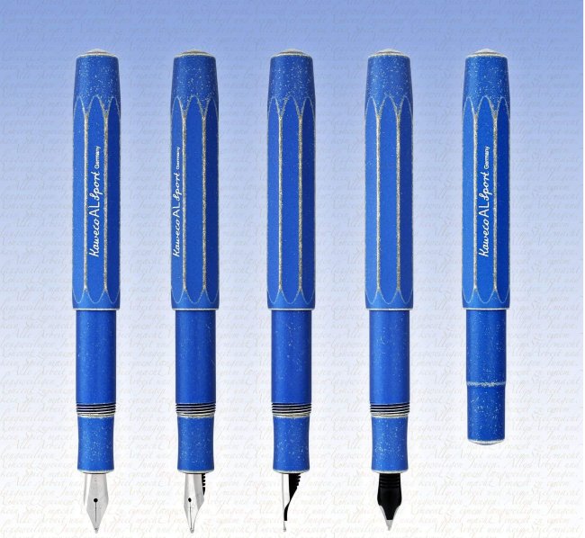 Ручка перьевая AL Sport Stonewashed EF 0.5мм синий состаренный корпус