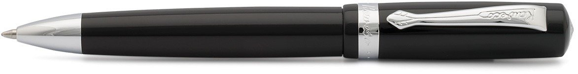 Ручка шариковая Student 1мм чёрный корпус с хромированными вставками