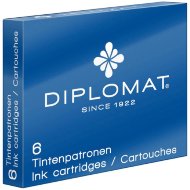 Картридж для перьевых ручек Diplomat, синий, 6 шт