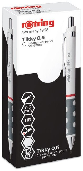 Карандаш механический Rotring Tikky 1904698 0.5мм белый (12 штук)