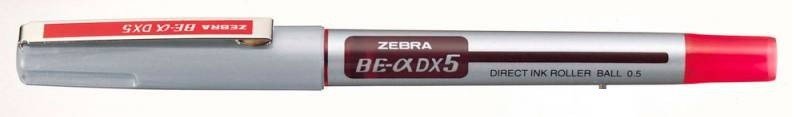 Ручки-роллеры Zebra BE& DX5 0.5мм, красный чернила (10 штук)