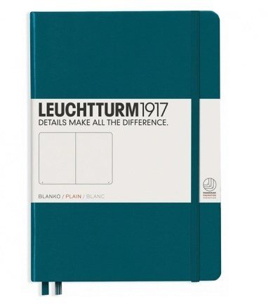 Записная книжка Leuchtturm A5 (в точку), 251 стр., твердая обложка, тихоокеански-зеленая Записная книжка Leuchtturm A5 (в точку), 251 стр., твердая обложка, тихоокеански-зеленая