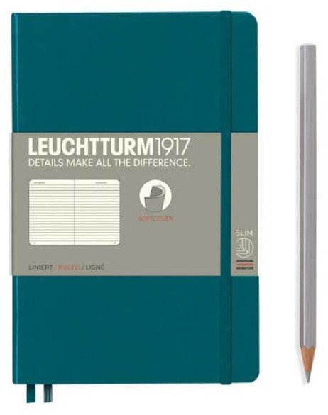 Записная книжка Leuchtturm Paperback В6+ (в линейку), 123 стр., мягкая обложка, тихоокеански-зеленая Записная книжка Leuchtturm Paperback В6+ (в линейку), 123 стр., мягкая обложка, тихоокеански-зеленая