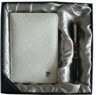 Набор Pierre Cardin шариковая ручка Libra и обложка для паспорта белая