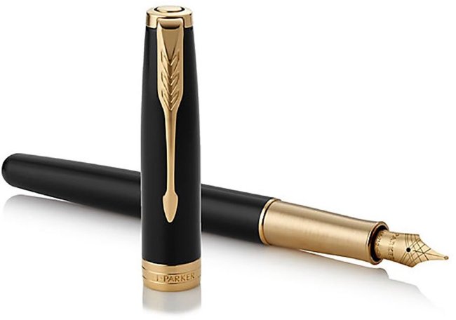 Набор: органайзер и ручка перьевая Parker Sonnet F530, LaqBlack GT Набор: органайзер и ручка перьевая Parker Sonnet F530, LaqBlack GT