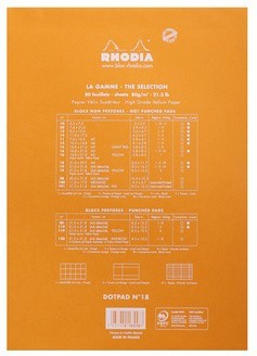Блокнот Rhodia dotPad №18, A4, точка, 80 г, оранжевый