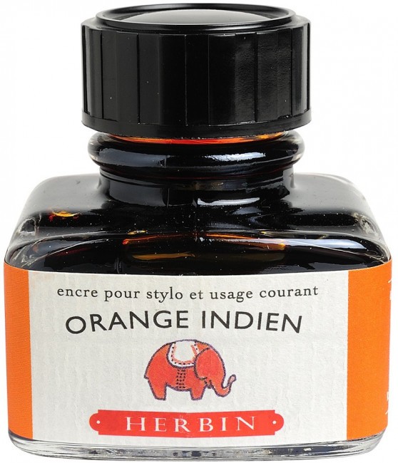 Чернила в банке Herbin, 30 мл, Orange indien Оранжевый