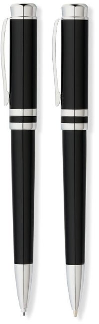 Набор Franklin Covey Freemont: шариковая ручка, карандаш 0.9мм, Black/Chrome, упаковка b2b