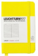 Записная книжка  Leuchtturm Mini A7 (в линейку), 171 стр., твердая обложка, желтая