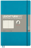 Записная книжка Leuchtturm Paperback В6+ (в линейку), 123 стр., мягкая обложка, нордически-синяя