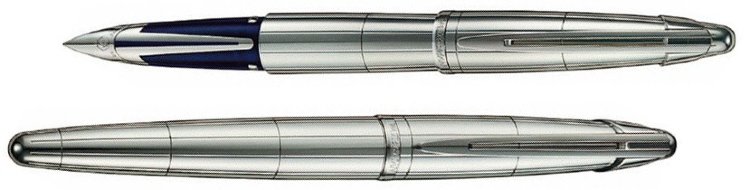 Перьевая ручка Waterman Edson White  Silver