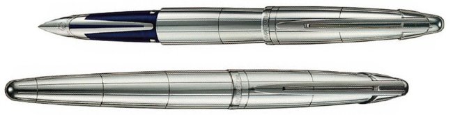 Перьевая ручка Waterman Edson White  Silver Перьевая ручка Waterman Edson White  Silver