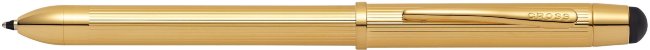 Шариковая ручка двухцветная и механический карандаш Cross Tech3+ 23K Gold Plate Шариковая ручка двухцветная и механический карандаш Cross Tech3+ 23K Gold Plate