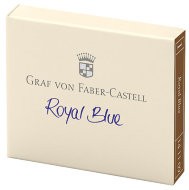 Картриджи для перьевой ручки Graf von Faber-Castell, королевский синий, перманентные, 6 шт