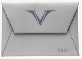  Кожаная папка-конверт А4 Visconti VSCT цвет серый