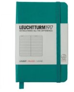 Записная книжка  Leuchtturm Mini A7 (в линейку), 171 стр., твердая обложка, изумрудная