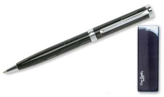 Набор Pierre Cardin шариковая ручка Evolution и пьезо зажигалка черный лак, хром