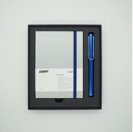 Комплект: Ручка-роллер Lamy Al-star Синий, Записная книжка, твердый переплет, А6, синий
