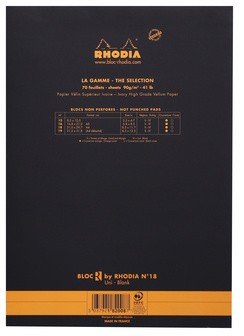 Блокнот Rhodia Basics "le R" №18, A4, без линовки, 90 г, черный Блокнот Rhodia Basics "le R" №18, A4, без линовки, 90 г, черный