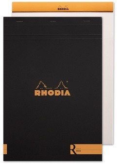 Блокнот Rhodia Basics "le R" №18, A4, без линовки, 90 г, черный Блокнот Rhodia Basics "le R" №18, A4, без линовки, 90 г, черный