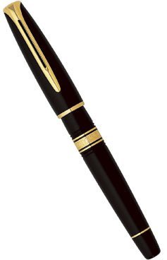 Перьевая ручка Waterman Charleston Ebony Black GT