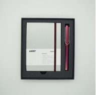 Комплект: Ручка-роллер Lamy Al-star Пурпурный, Записная книжка, твердый переплет, А6, пурпурный