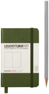 Записная книжка  Leuchtturm Mini A7 (в линейку), 171 стр., твердая обложка, хаки