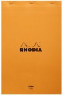 Блокнот Rhodia Basics YELLOW №19, 21х31,8, линейка, 80 г, оранжевый, желтая бумага