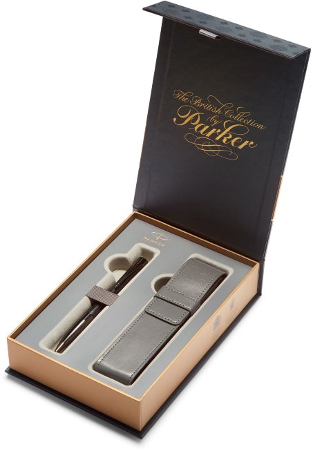 Подарочный набор: чехол для ручки и ручка шариковая Parker Urban Premium K204, Matte Black Подарочный набор: чехол для ручки и ручка шариковая Parker Urban Premium K204, Matte Black