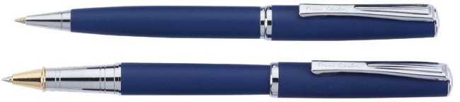 Набор Pierre Cardin PEN and PEN шариковая ручка и роллер, синий матовый Набор Pierre Cardin PEN and PEN шариковая ручка и роллер, синий матовый