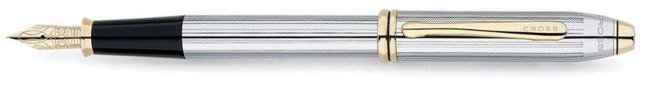 Перьевая ручка Cross Townsend Medalist, Crome/23Ct Gold Plated