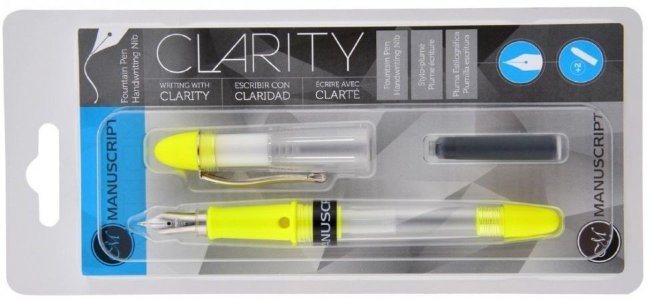 Ручка перьевая Manuscript Clarity Hand Lettering желтая Ручка перьевая Manuscript Clarity Hand Lettering желтая