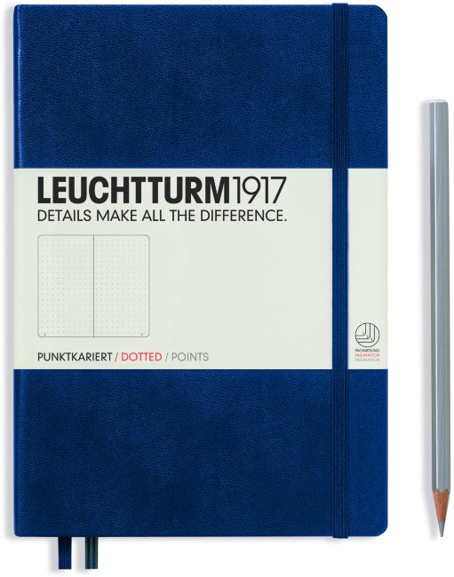 Записная книжка Leuchtturm A5 (в точку), 251 стр., твердая обложка, темно-синяя Записная книжка Leuchtturm A5 (в точку), 251 стр., твердая обложка, темно-синяя