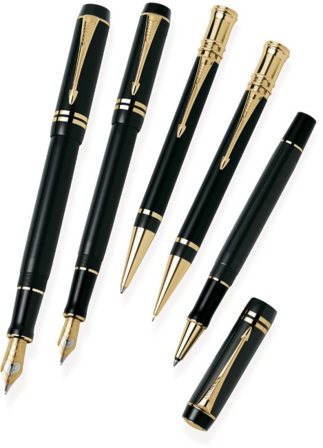 Перьевая ручка Parker Duofold F77 Centennial, Black GT Перьевая ручка Parker Duofold F77 Centennial, Black GT