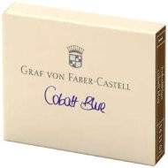 Картриджи для перьевой ручки Graf von Faber-Castell, голубой, перманентные, 6 шт