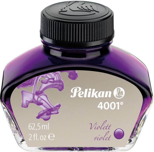 Флакон с чернилами  для ручек перьевых Pelikan INK 4001 76, фиолетовый, 62.5 мл Флакон с чернилами  для ручек перьевых Pelikan INK 4001 76, фиолетовый, 62.5 мл