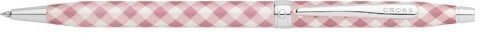 Шариковая ручка Cross Century Classic Colours Gingham, розовый в клетку