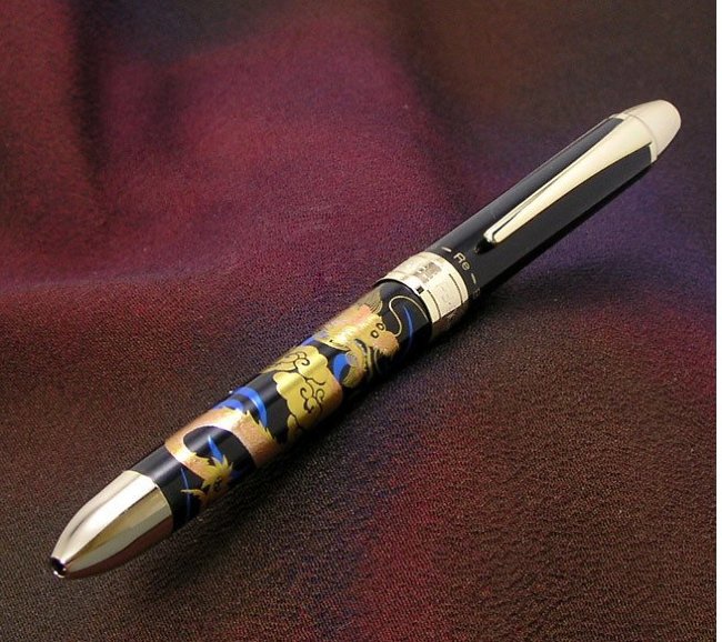 Ручка многофункциональная Platinum Double Action R3, роспись Маки-э «Дракон»