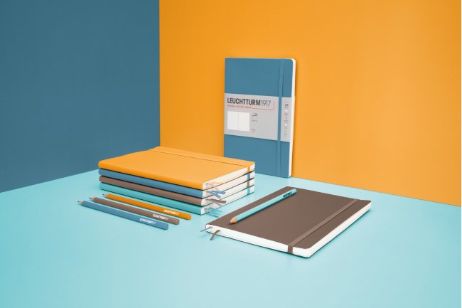 Записная книжка Leuchtturm Rising Colours А5 (нелинованная), 123 стр., мягкая обложка, теплый желтый