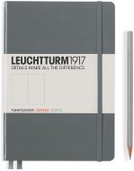 Записная книжка Leuchtturm A5 (в точку), 251 стр., твердая обложка, антрацит