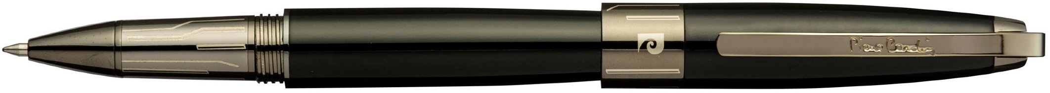 Ручка-роллер Pierre Cardin Progress черный лак, оружейный хром